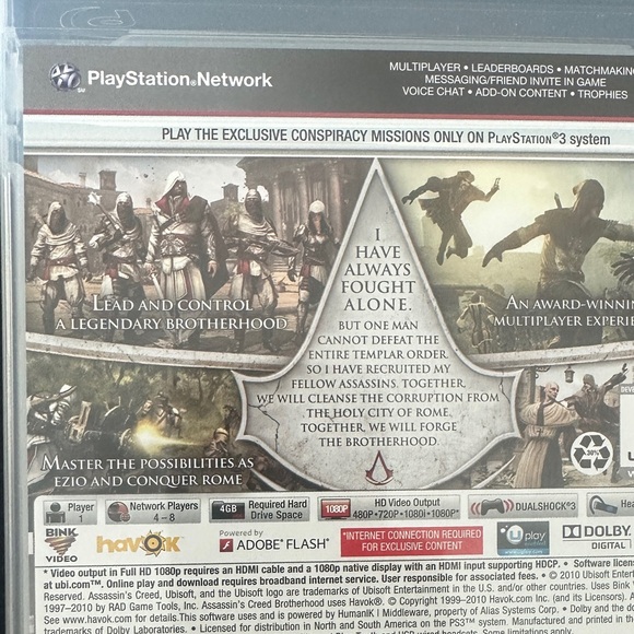 Bundle: Assassins Creed, II, III &  Brotherhood PlayStation 3